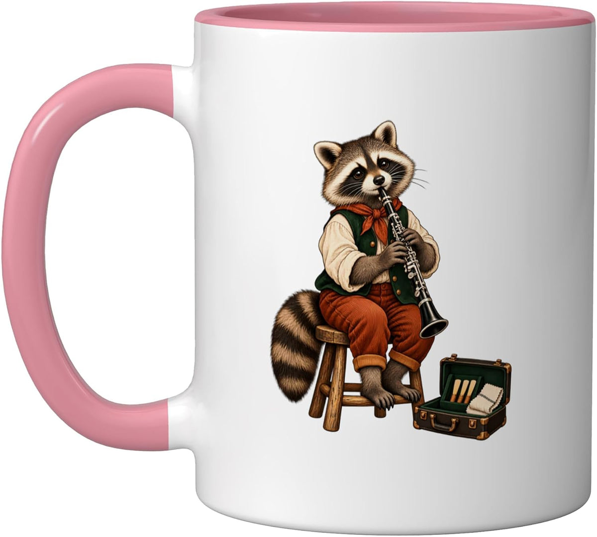 Raccoon Clarinetist Woodwind Musician Clarinet Player Ceramic Mug