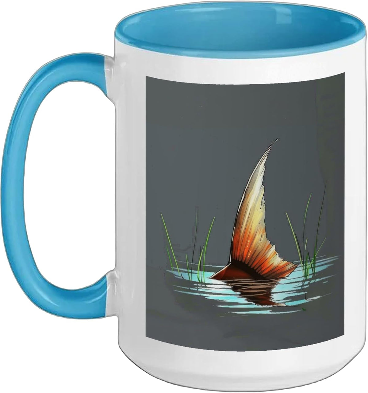 Tailing Redfish Red Drum Fish Redfish Tail Ceramic Mug