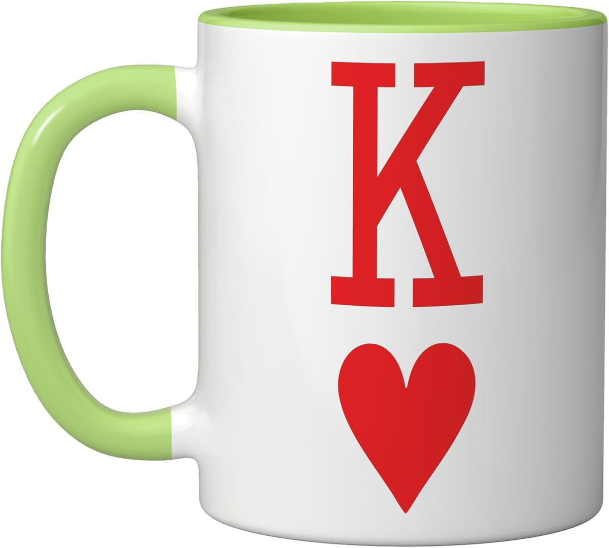 Red Initial K Heart Valentine Ceramic Mug