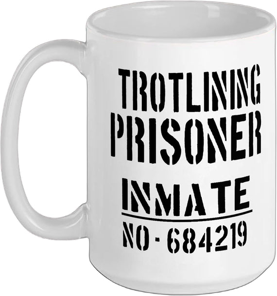 Trotlining Prisoner Halloween Costume Funny Inmate Fisherman Mug