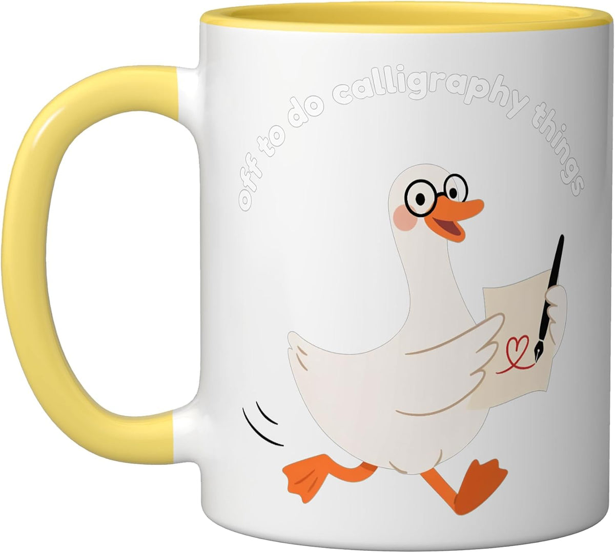 Calligraphy Calligrapher Modern Brush Copperplate Art Ceramic Mug