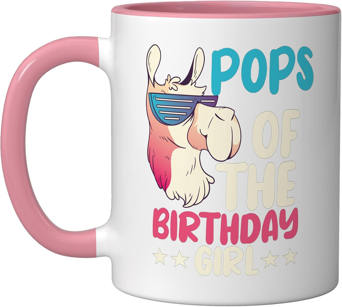 Pops Of The Birthday Girl Llama Bday Alpaca Party Ceramic Mug