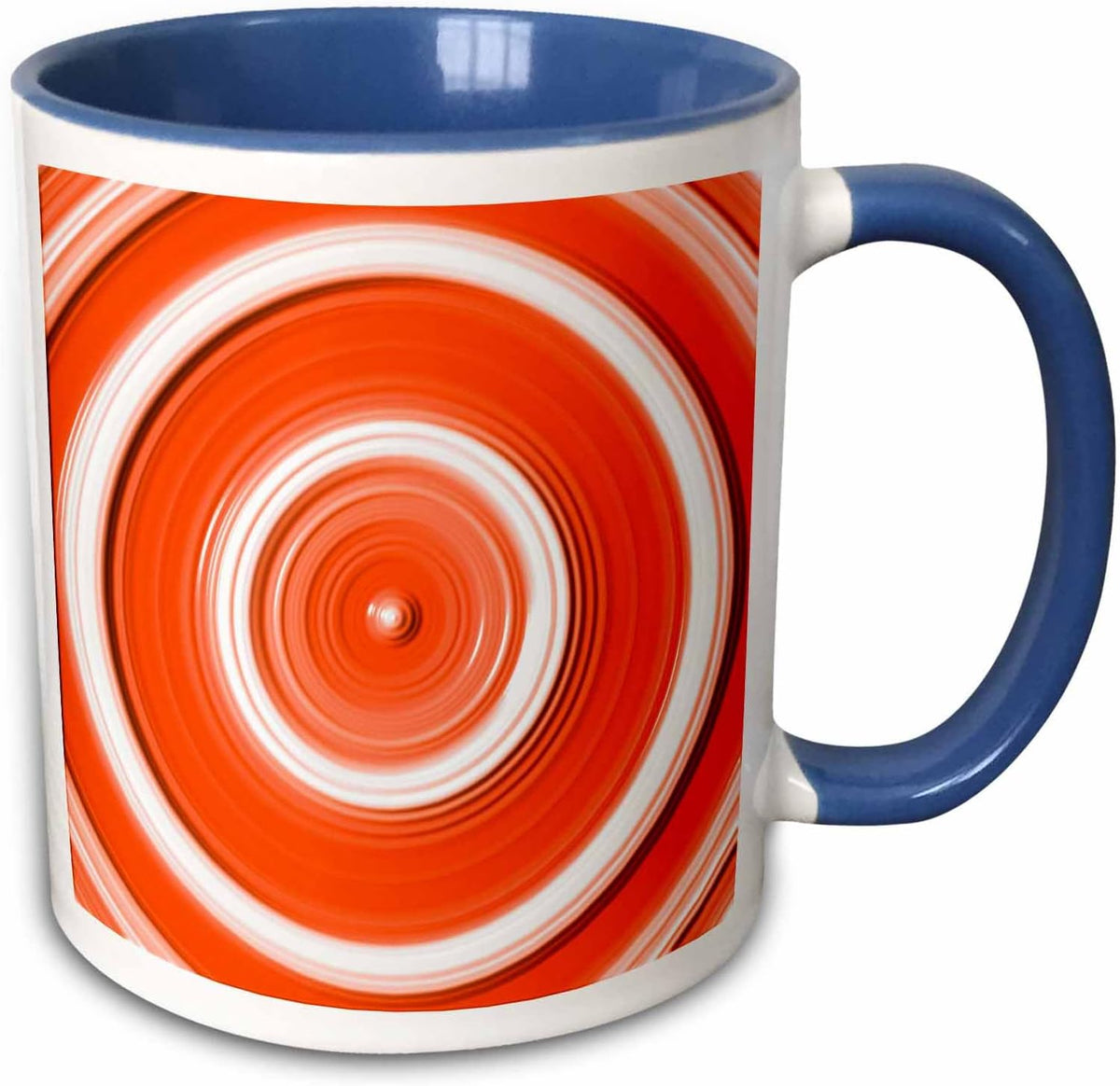 Potters Wheel- Orange & White Spinning Clay Ceramic Mug