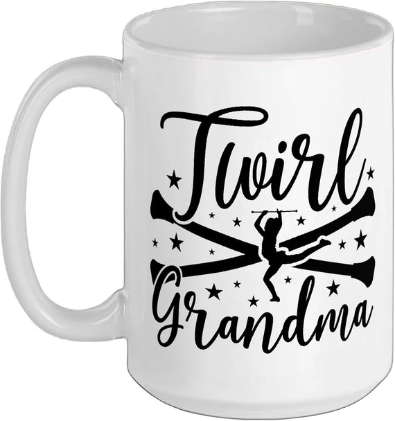 Baton Twirl Grandma Proud Baton Twirling Grandma Halloween Ceramic Mug