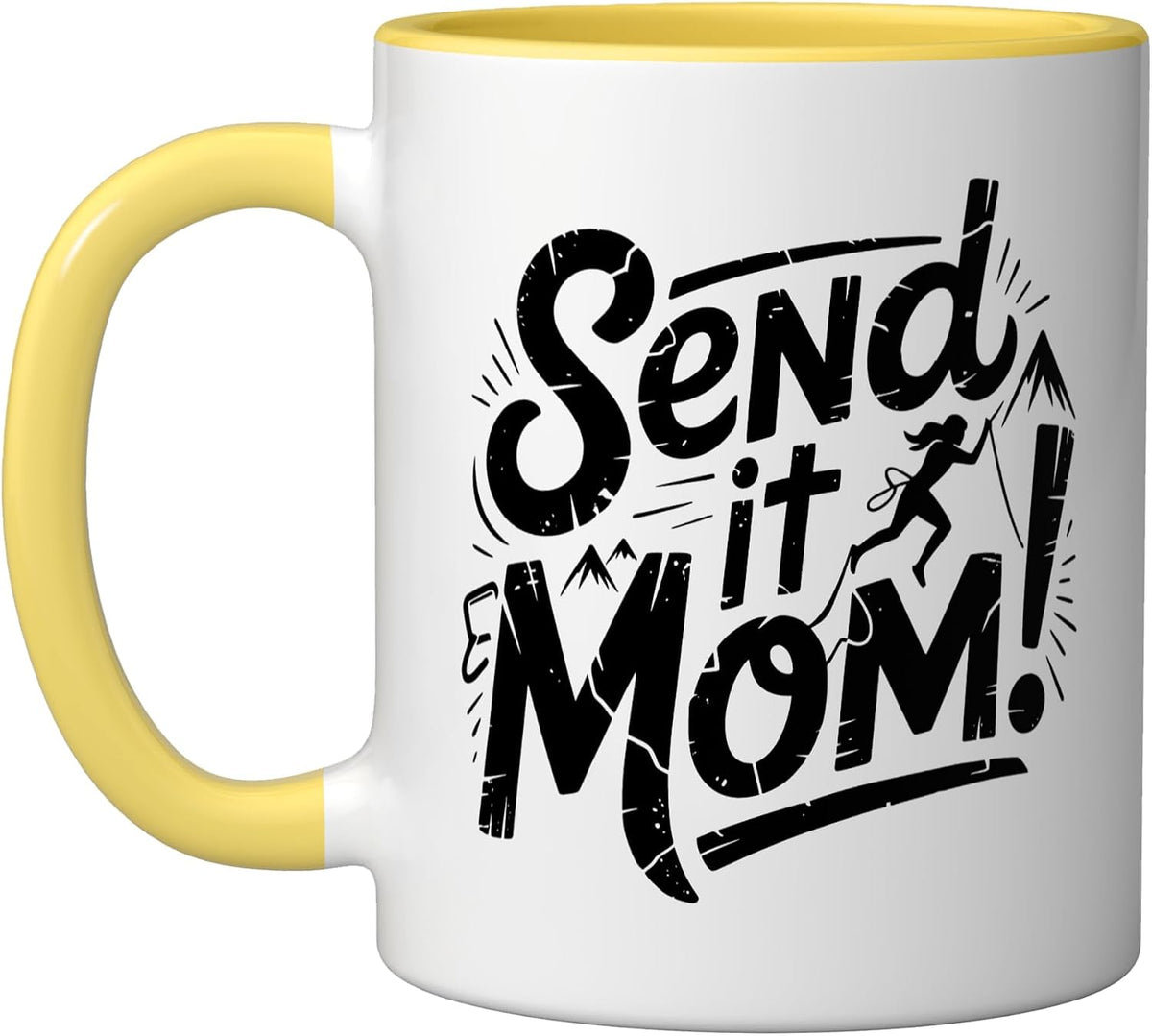 Send It Mom Rock Climbing Ceramic Mug