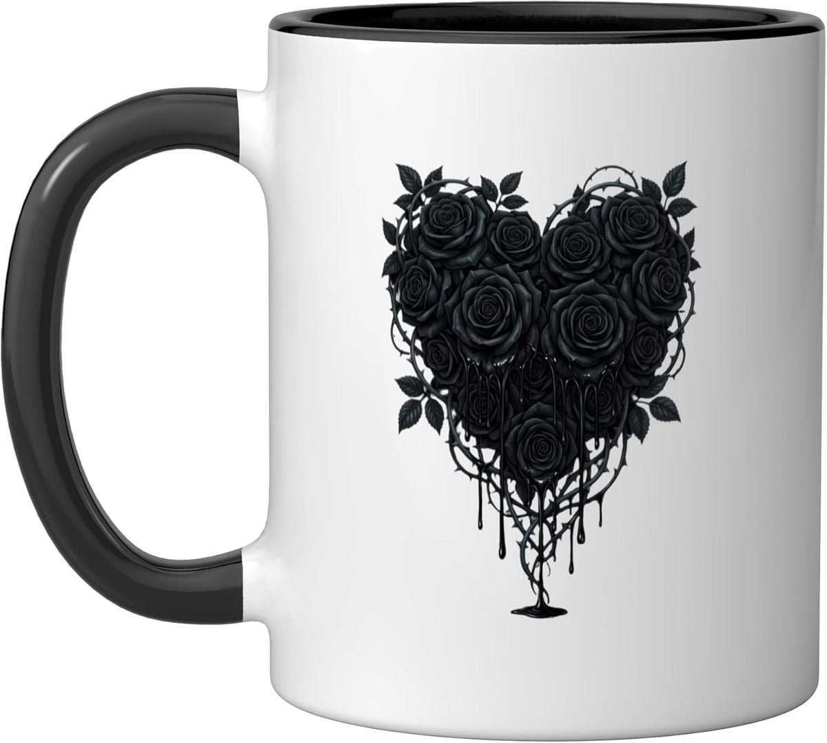 Black Rose Flower Botanist Garden Flower Rose Ceramic Mug