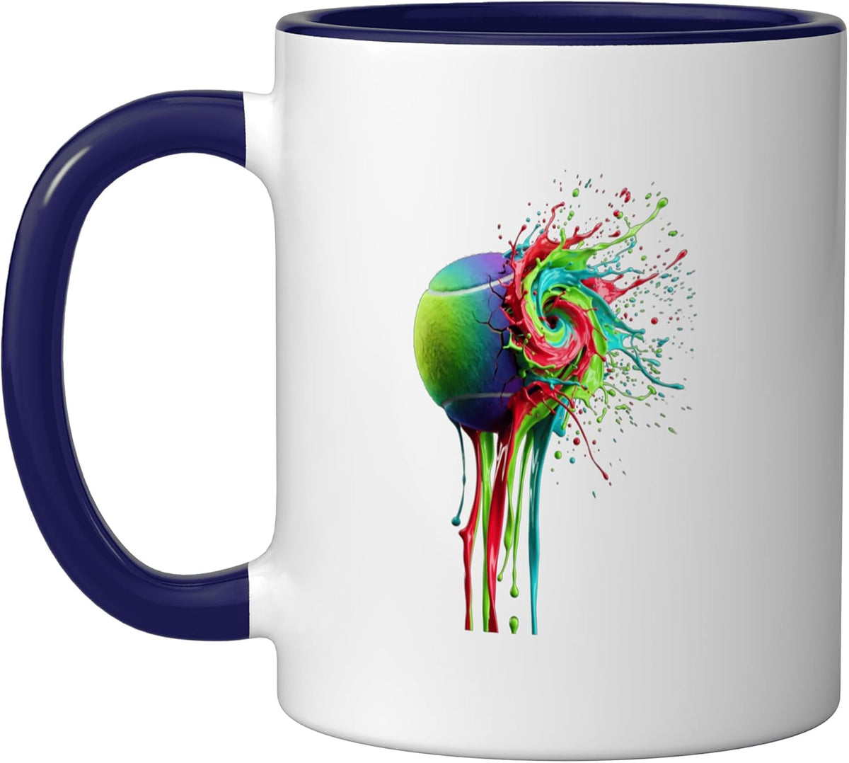Tennis Ball Splash Drip Dripping Tennis Player Ceramic Mug