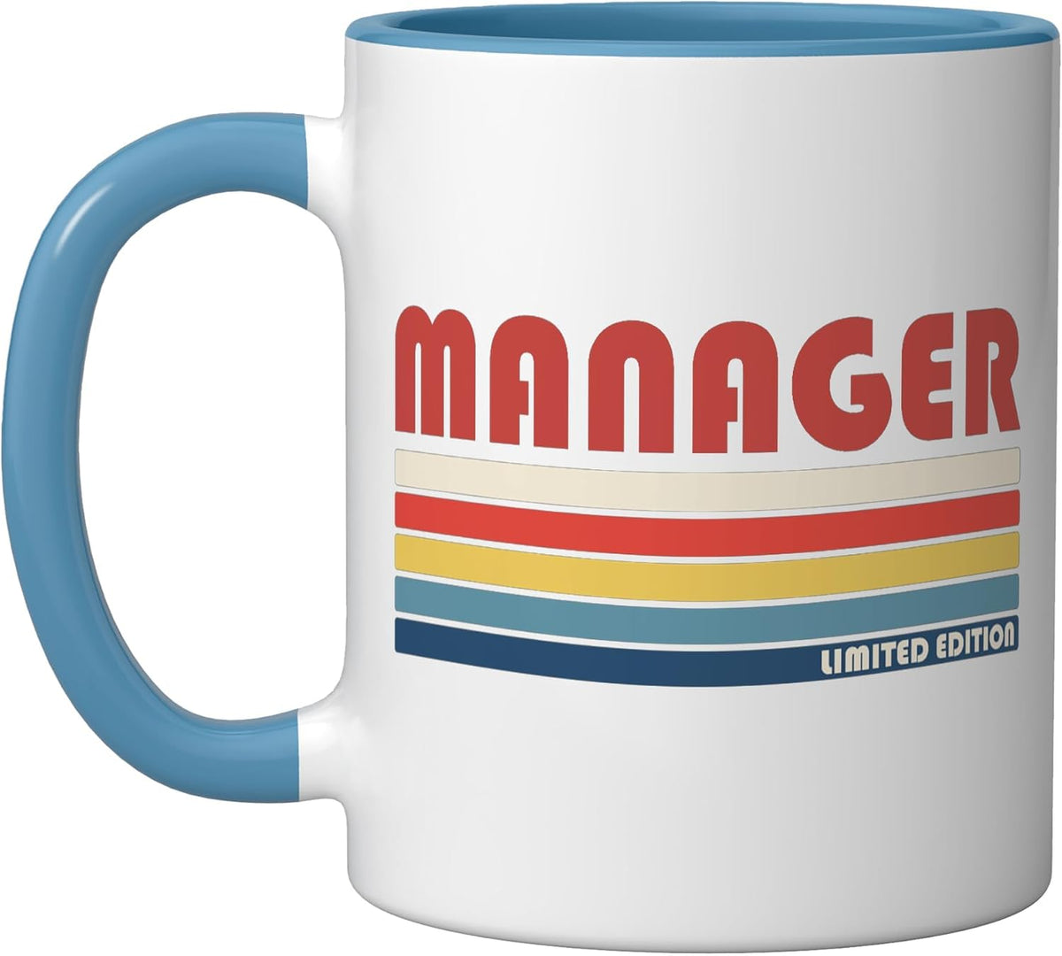Manager Limited Edition Retro Stripes Career Ceramic Mug