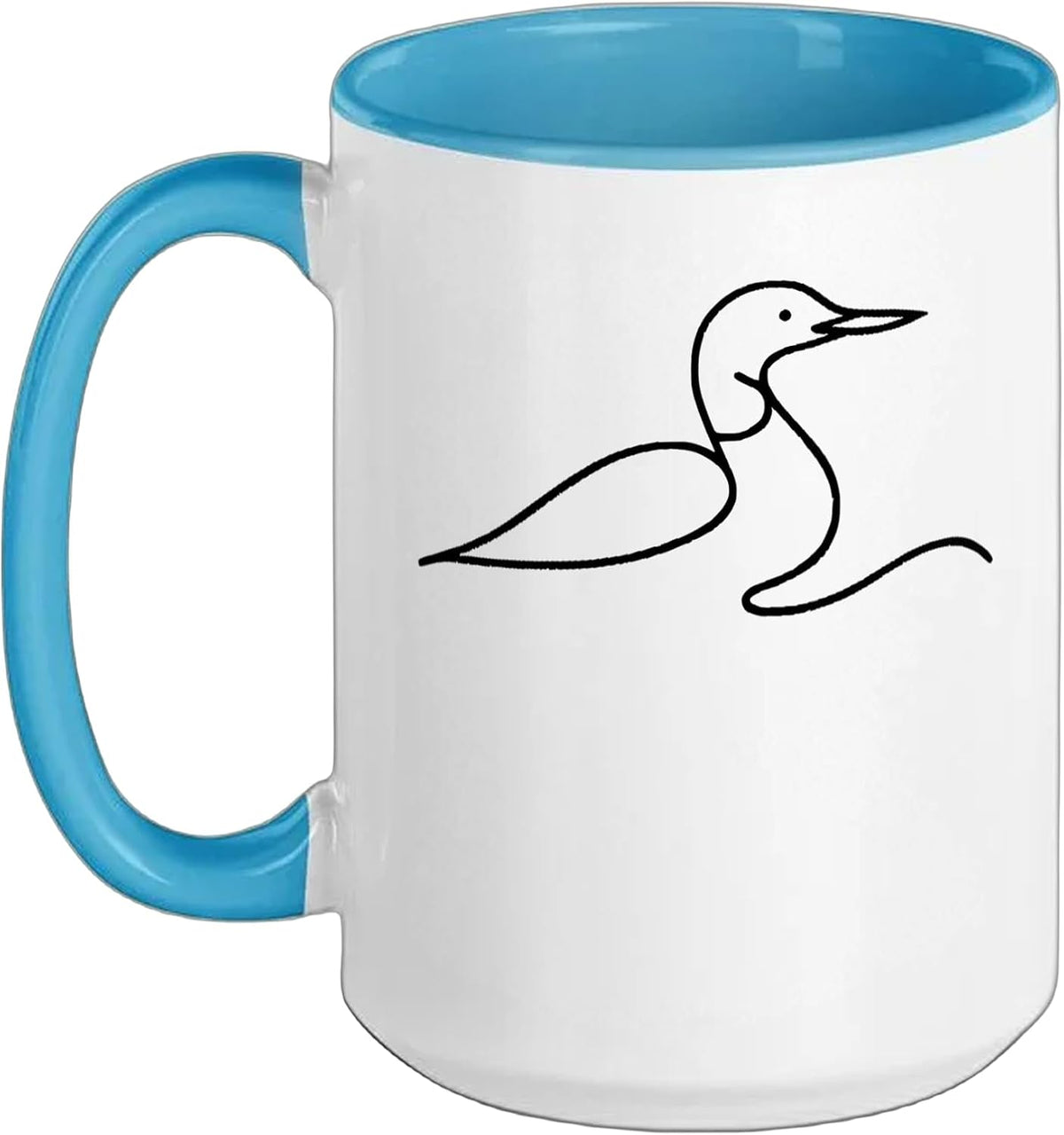 Loon Line Art Birdwatcher Ceramic Mug
