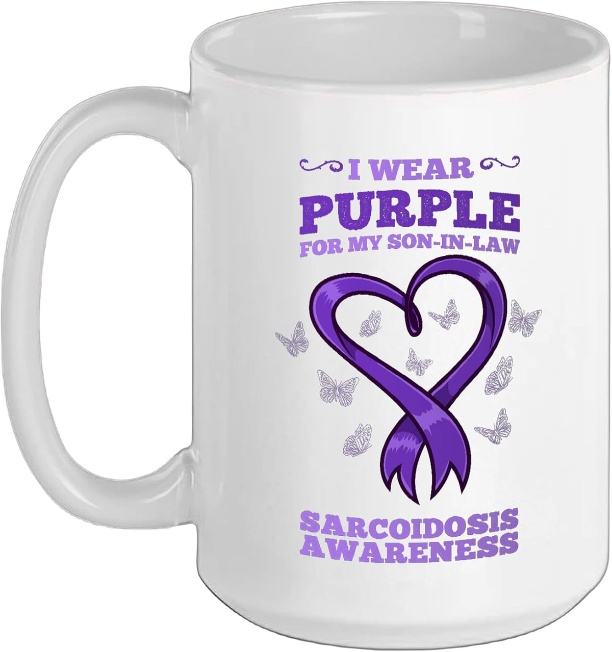 I Wear Purple For Son In Law Sarcoidosis Awareness Ceramic Mug
