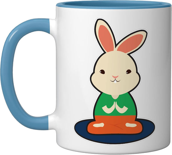 Rabbit Yoga Fitness Meditation Ceramic Mug