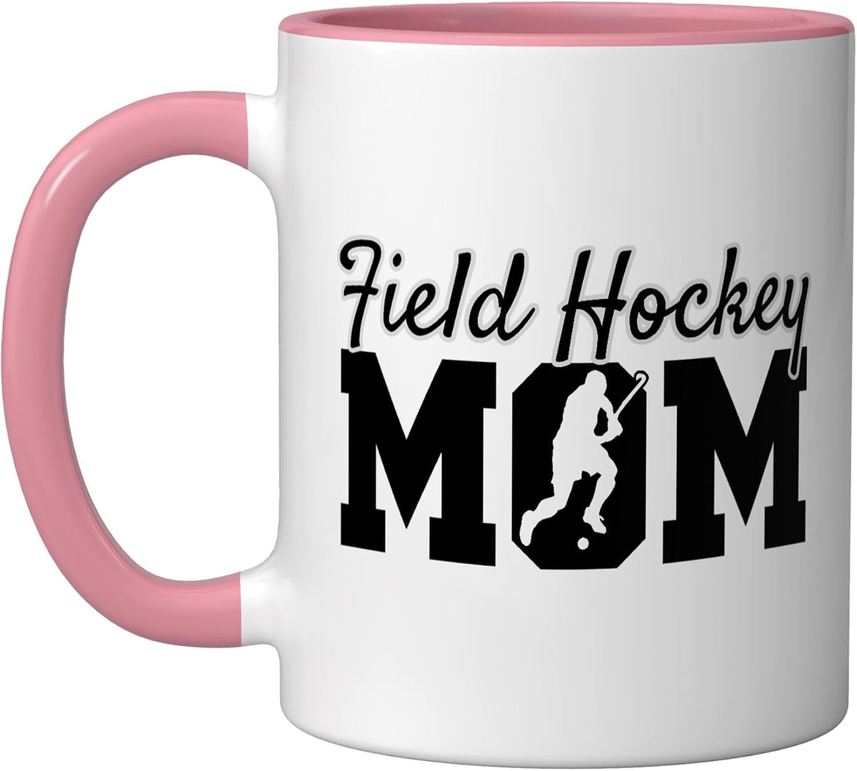 Field Hockey Mom Player Silhouette Sport Ceramic Mug