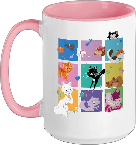 Disney Cats Figaro And Friends Stylized Animated Pets Ceramic Mug