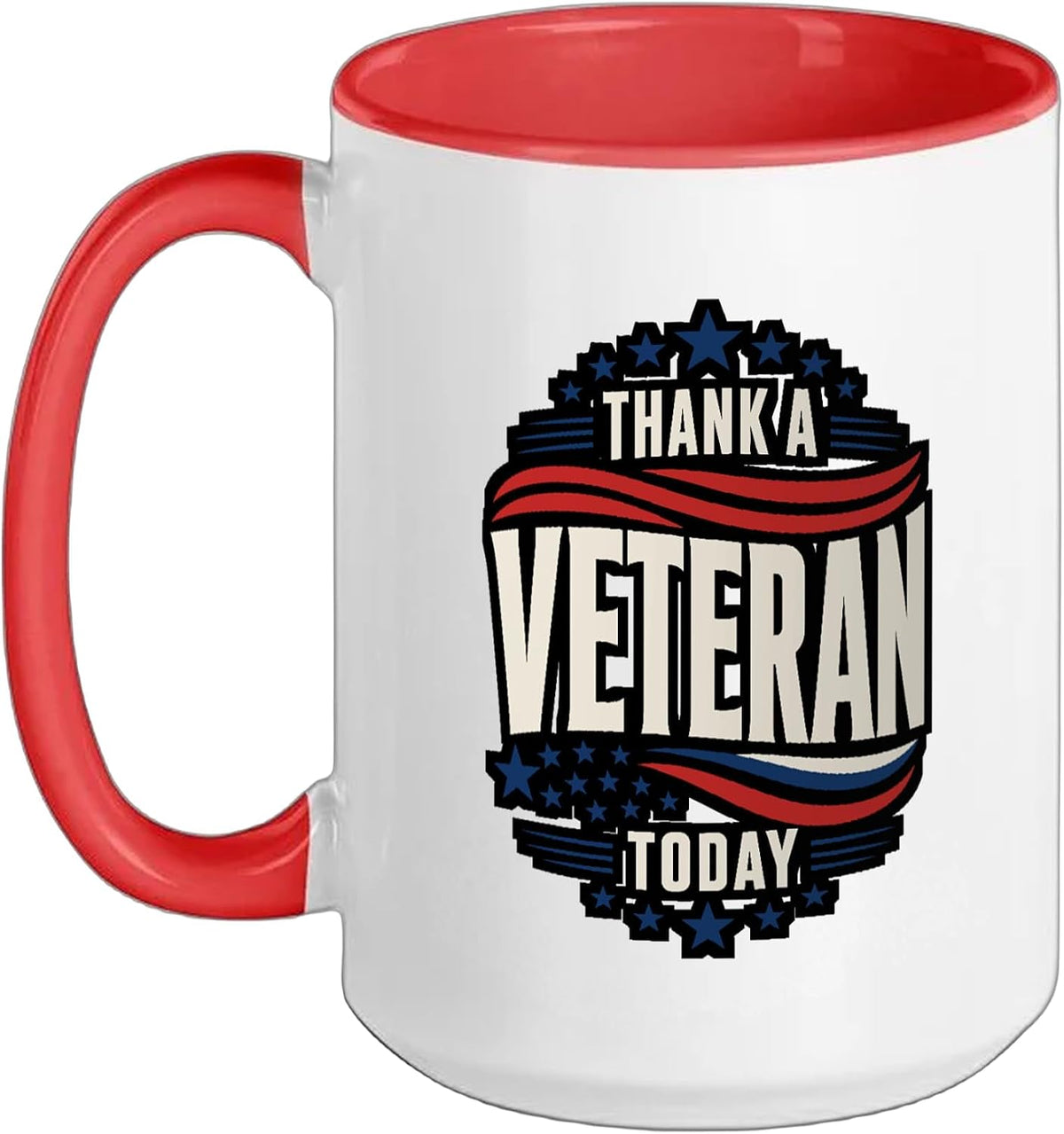 Thank A Veteran Today American Flag Usa Patriotic Ceramic Mug