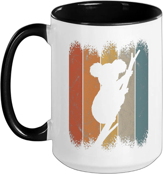 Retro Style Koala Silhouette Casual Climbing Marsupial Ceramic Mug