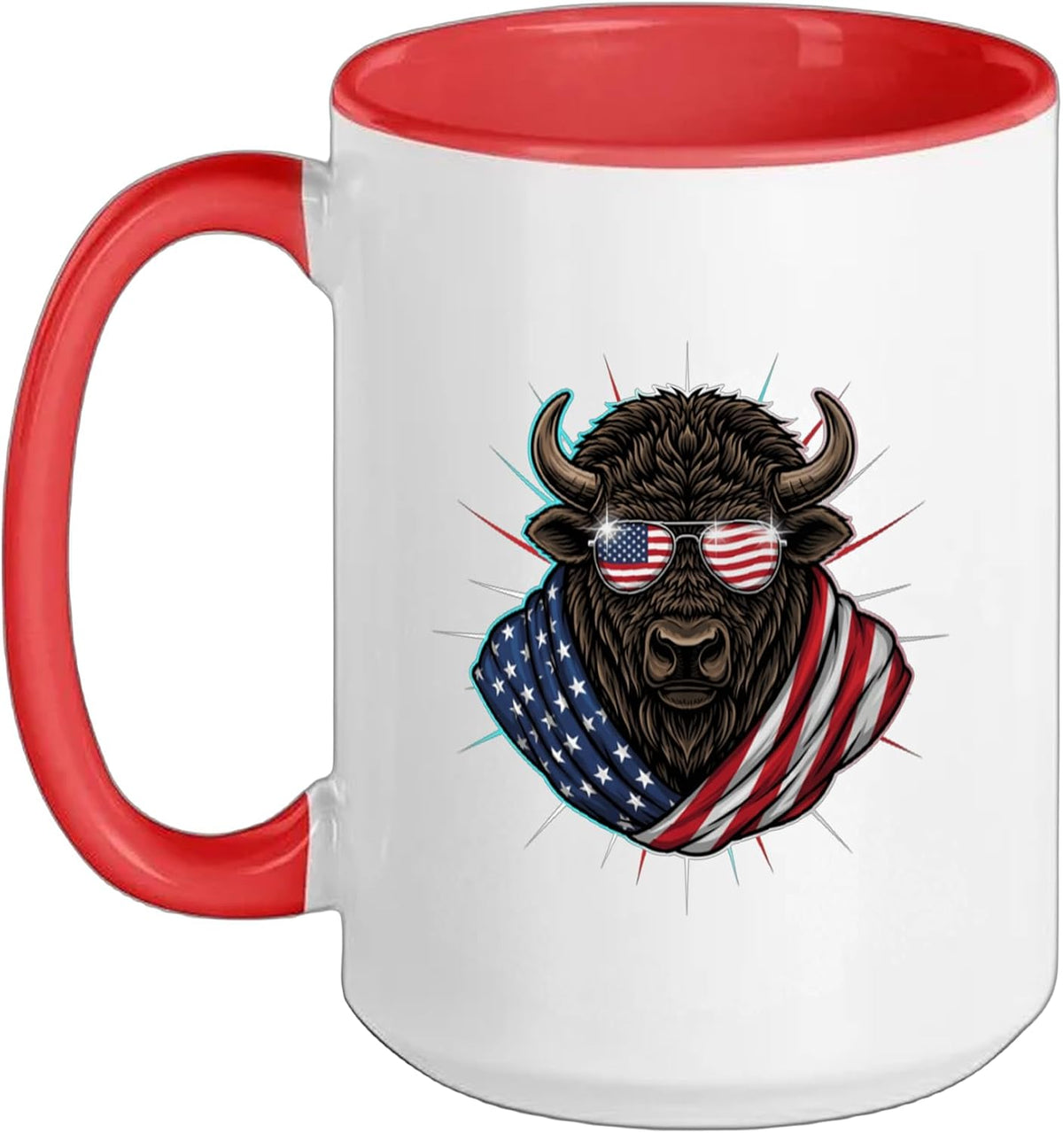 American Flag Usa Flag Red White Blue Patriotic 4th Of Ceramic Mug