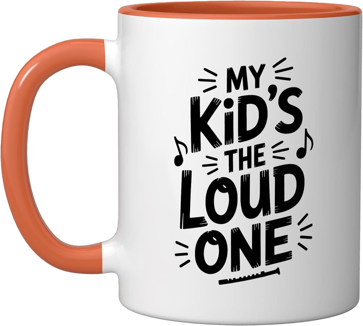 Kid Loud One Flute Mom Humor Marching Proud Band Christmas Ceramic Mug