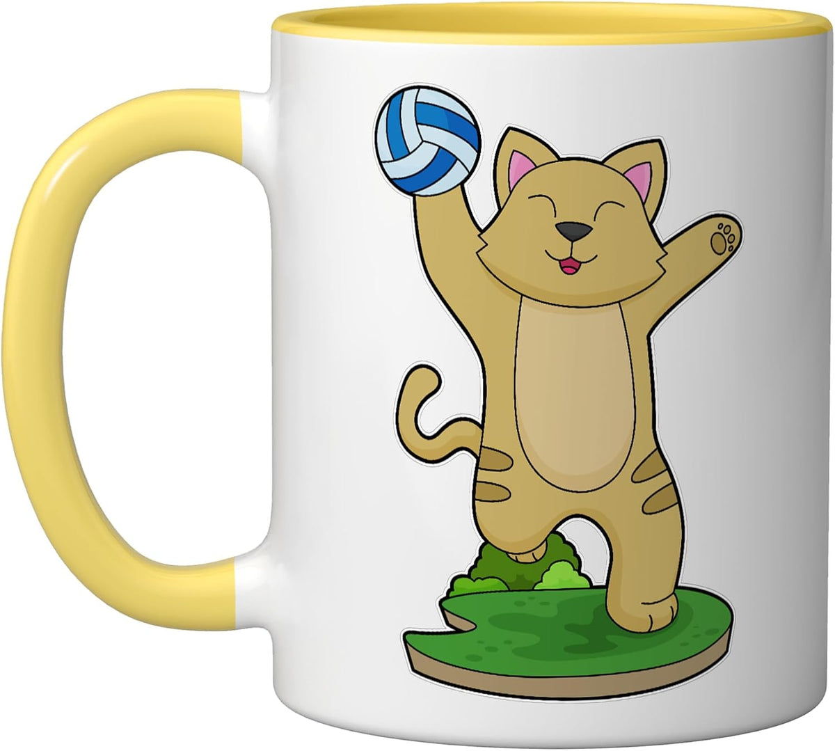 Cat Volleyball Player Volleyball Sports Ceramic Mug