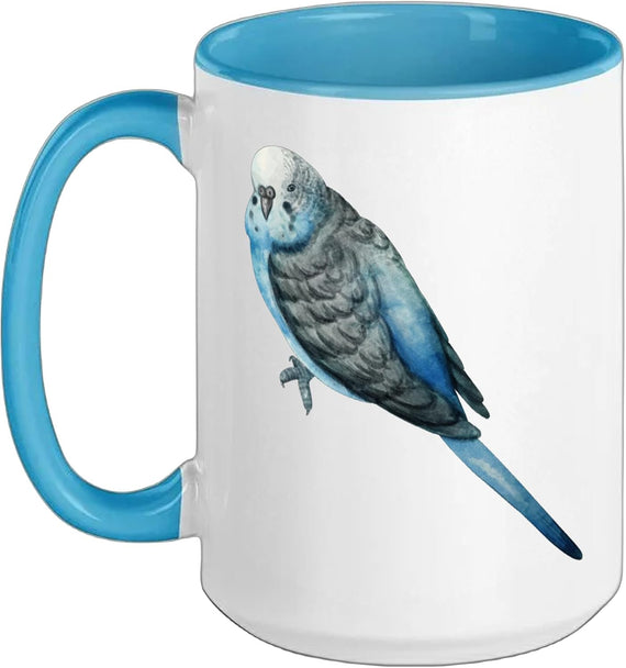 Cool Flying Wings Blue Parakeet Budgie Bird Tropical Ceramic Mug