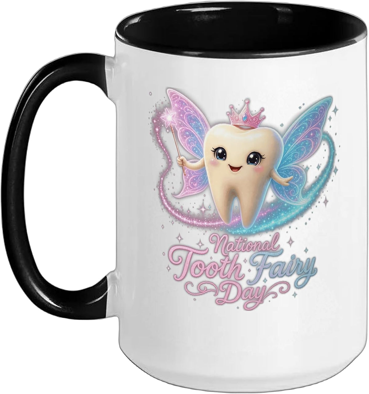 National Day Whimsical Tooth Character Ceramic Mug