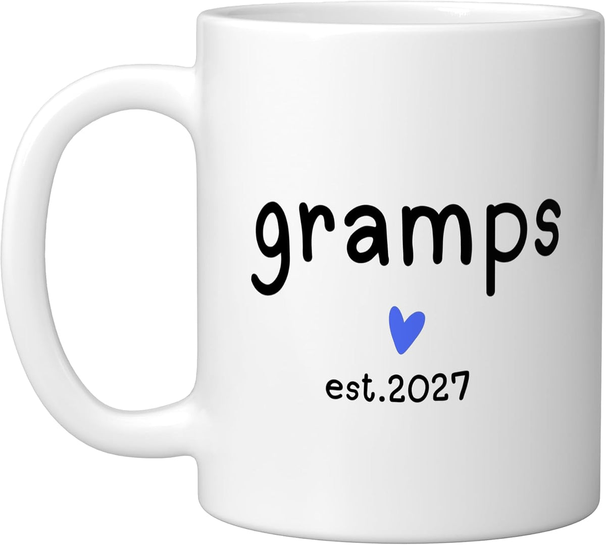 Gramps Est 2027 Heart New Grandpa Ceramic Mug