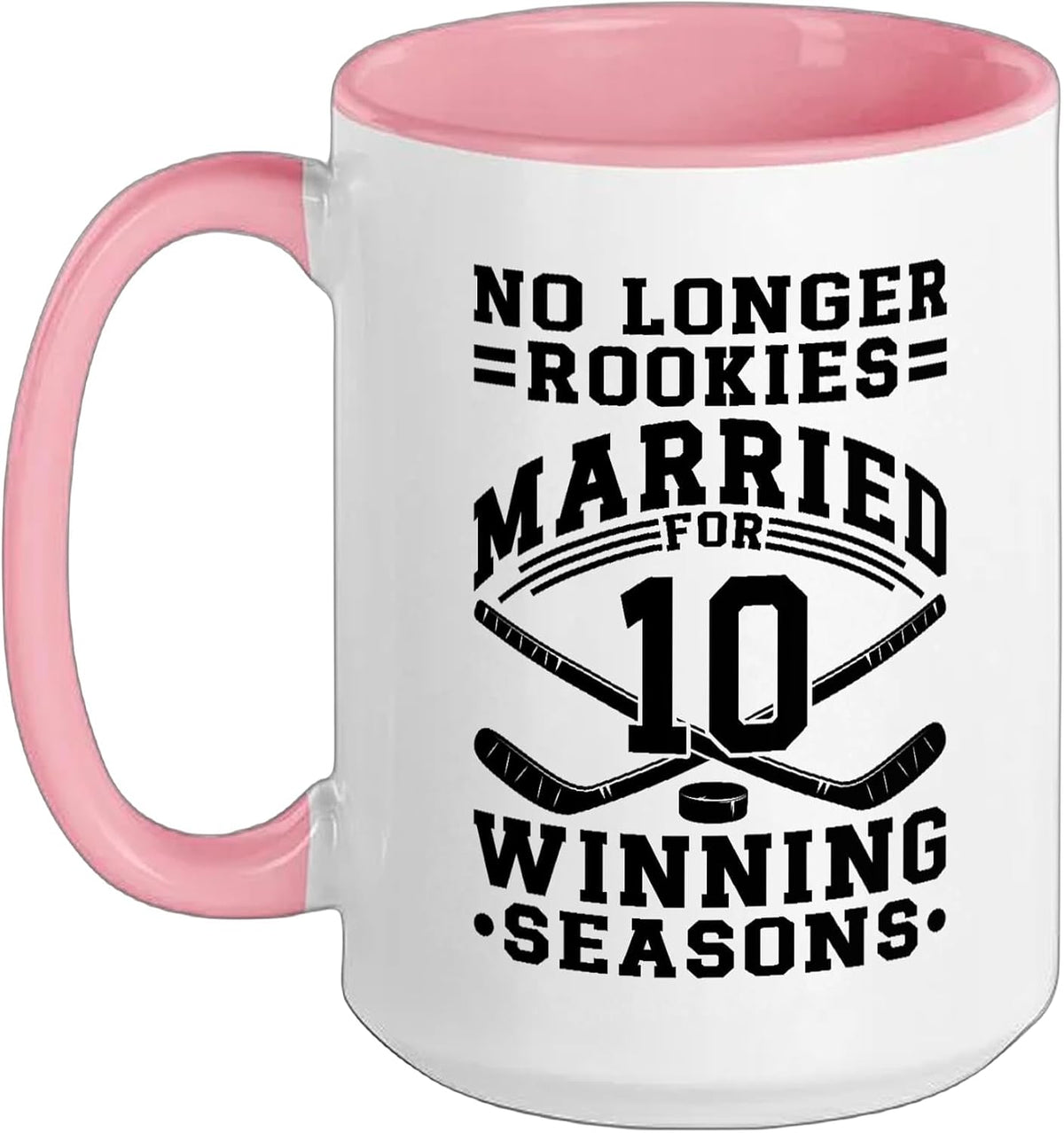 Married For 10 Winning Seasons Hockey Anniversary Ceramic Mug