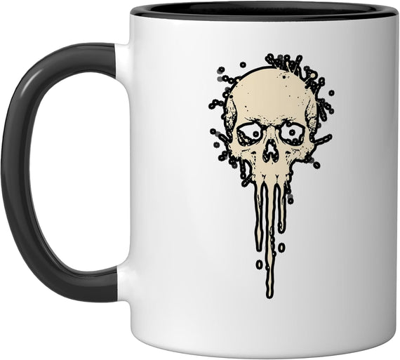 Gothic Skull Drip Vintage Nostalgia Punk Skull Art Ceramic Mug
