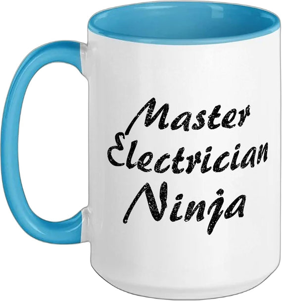 Master Electrician Ninja Funny Ceramic Mug