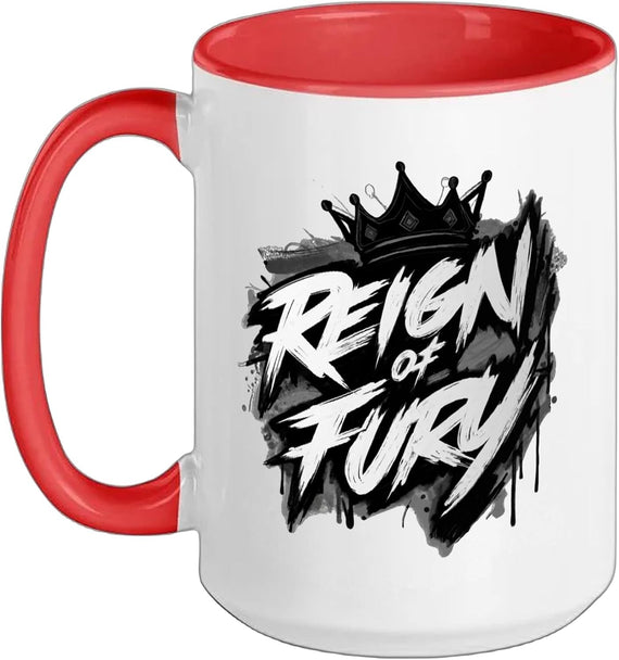 Reign Of Fury Crown Grunge Combat Ceramic Mug