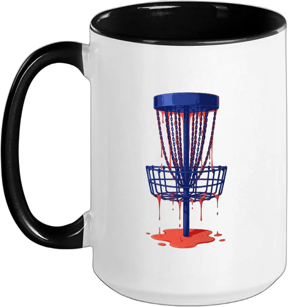 Disc Golf Basket Disc Golfer Frolfing Disc Golf Player Ceramic Mug