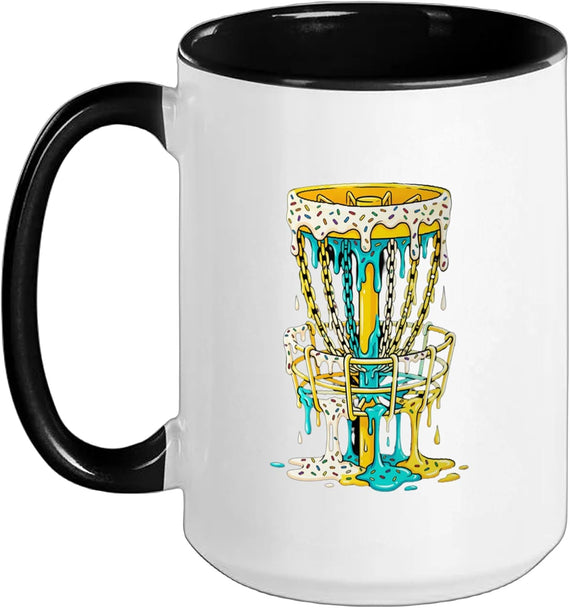 Disc Golf Basket Disc Golfer Frolfing Disc Golf Player Ceramic Mug