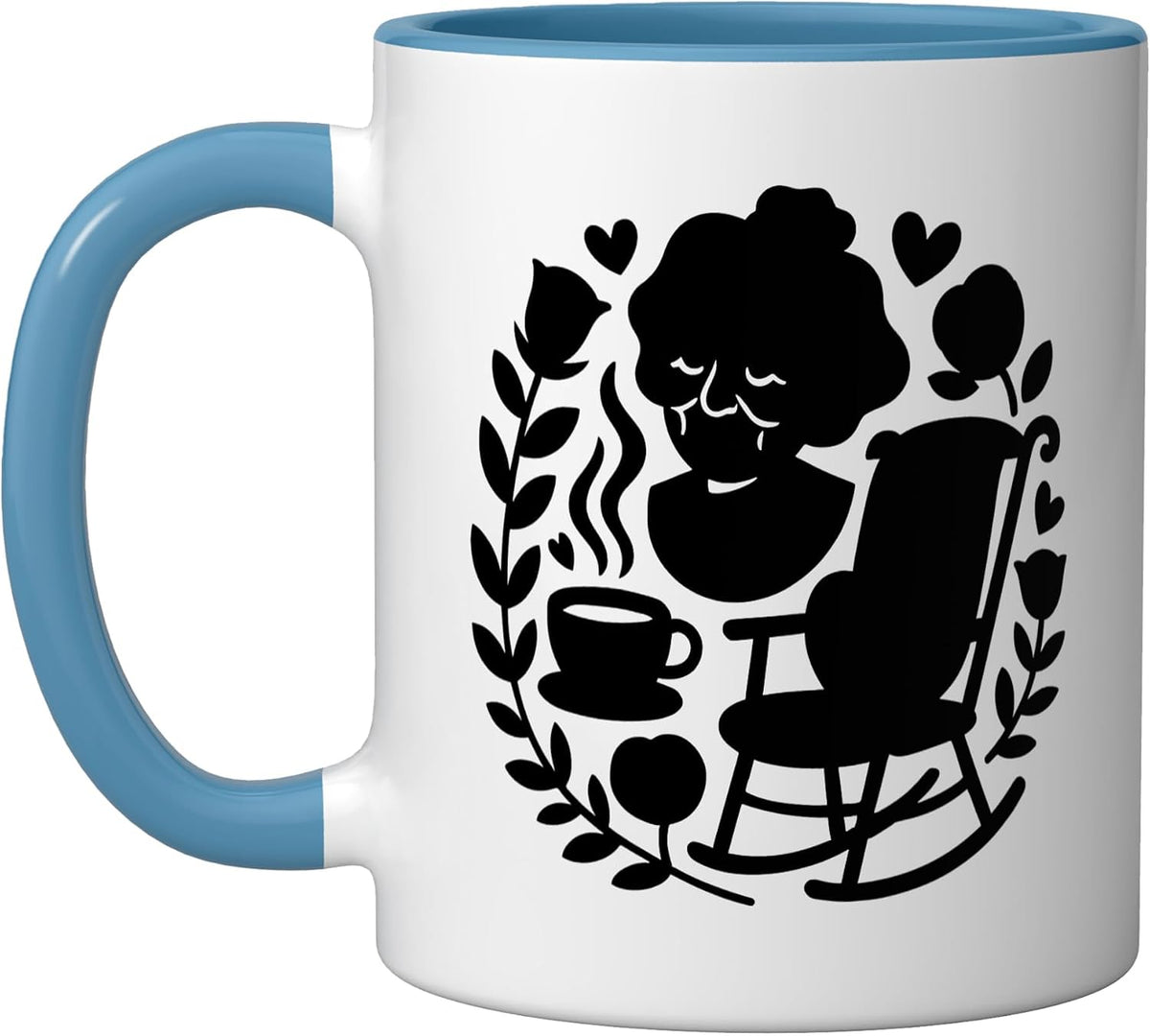 Abuela Rocking Chair Coffee Silhouette Grandma Ceramic Mug