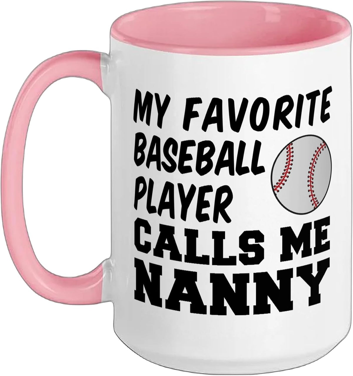 My Favorite Baseball Player Calls Me Nanny Ceramic Mug