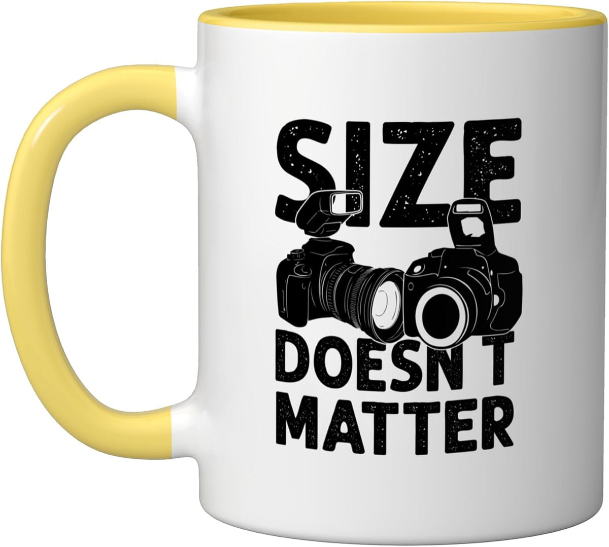 Size Doesn't Matter Camera Photography Photographer Ceramic Mug