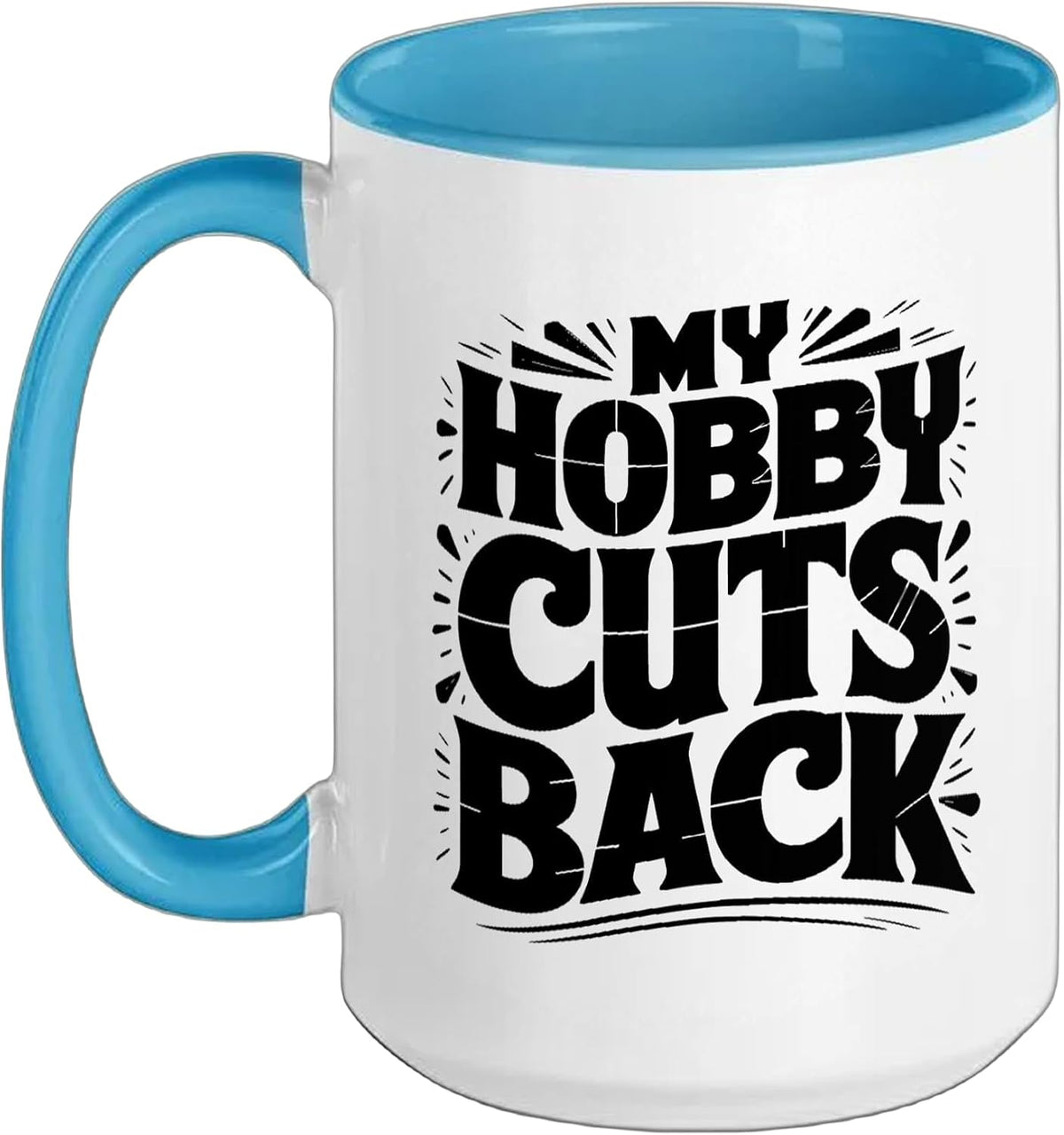 Stained Glass Artist Hobby Cuts Back Humor Cutting Copper Ceramic Mug