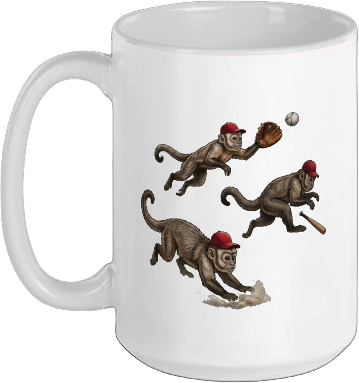 Monkey Baseball Animal Ceramic Mug