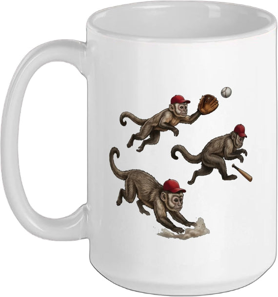 Monkey Baseball Animal Ceramic Mug