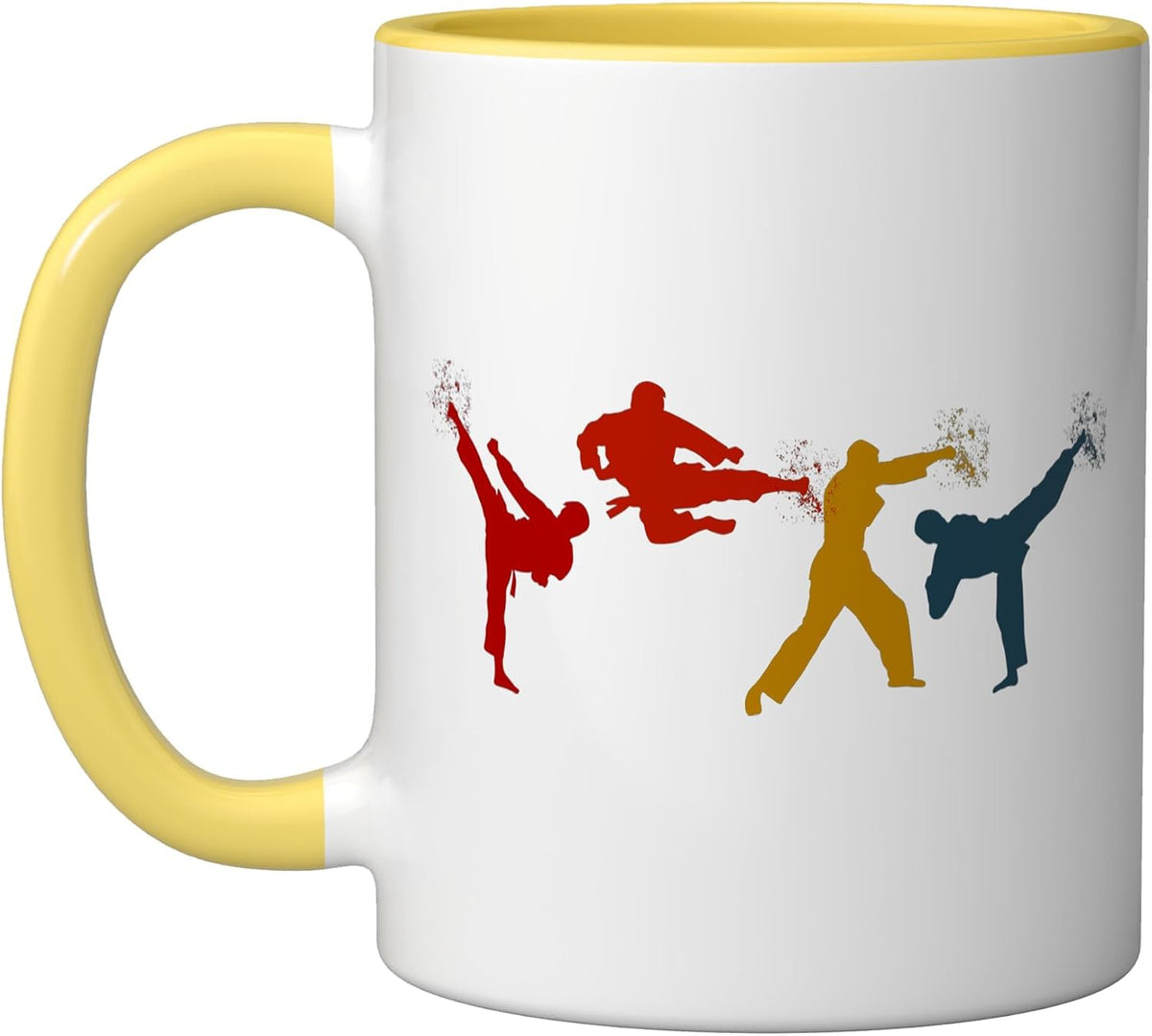 Retro Karateka Martial Artist Karate Workout Ceramic Mug