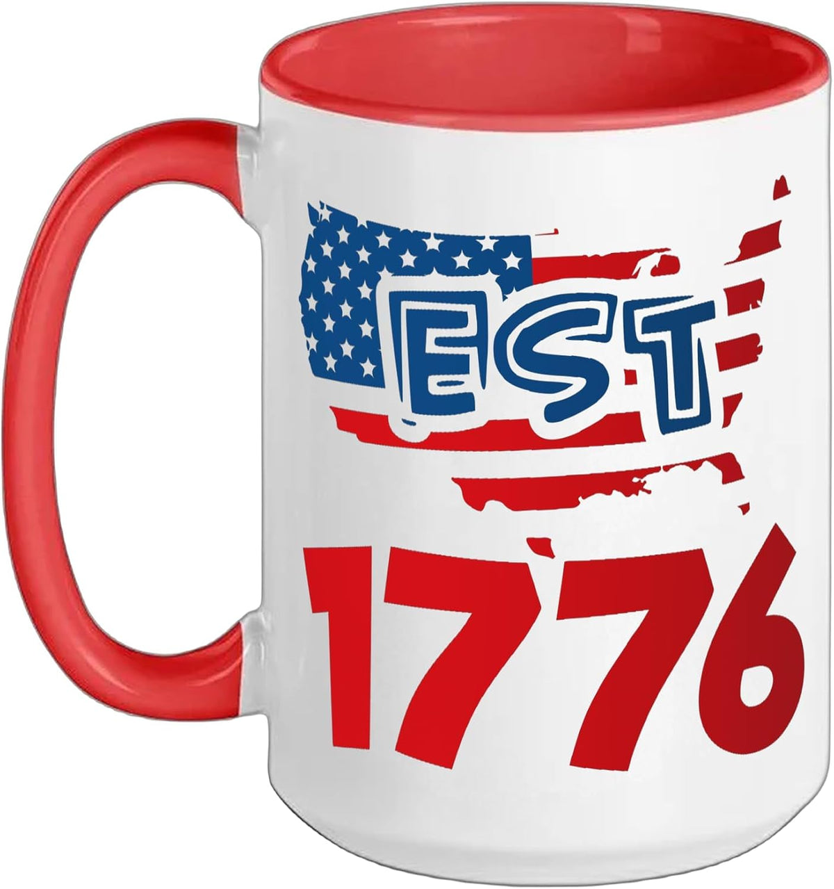 Usa Independence Red White Blue 250th Anniversary Ceramic Mug