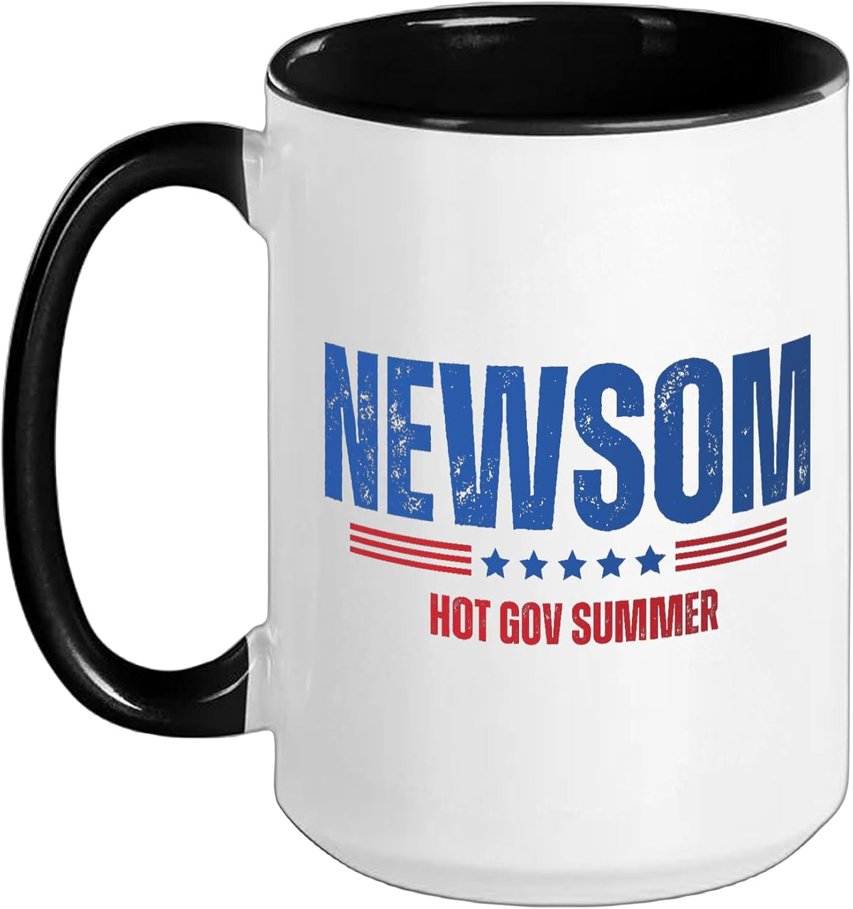 Hot Gov Summer Funny Political Gavin Newsom Democratic Ceramic Mug