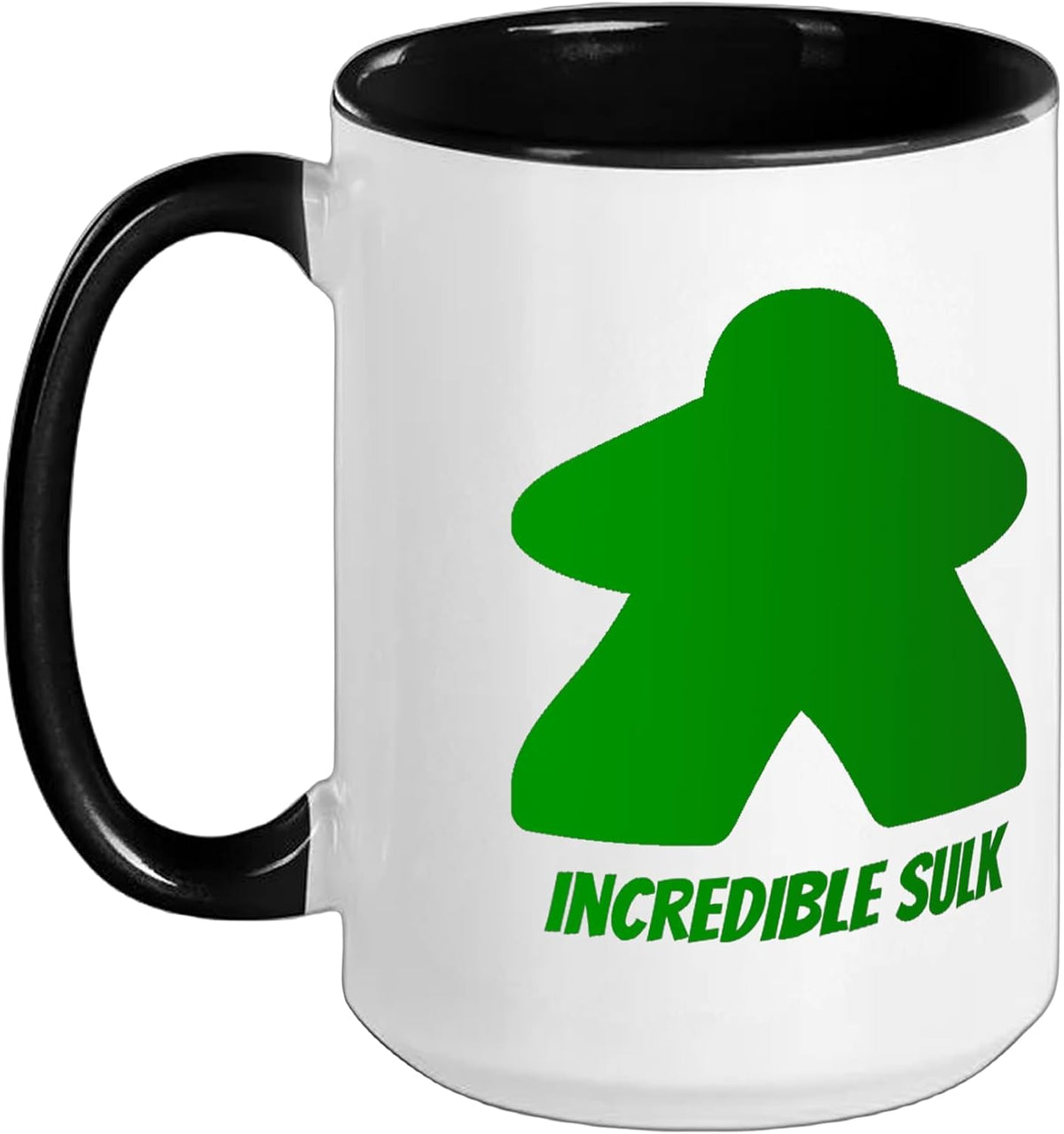 The Incredible Sulk Green Meeple Board Game Piece Ceramic Mug