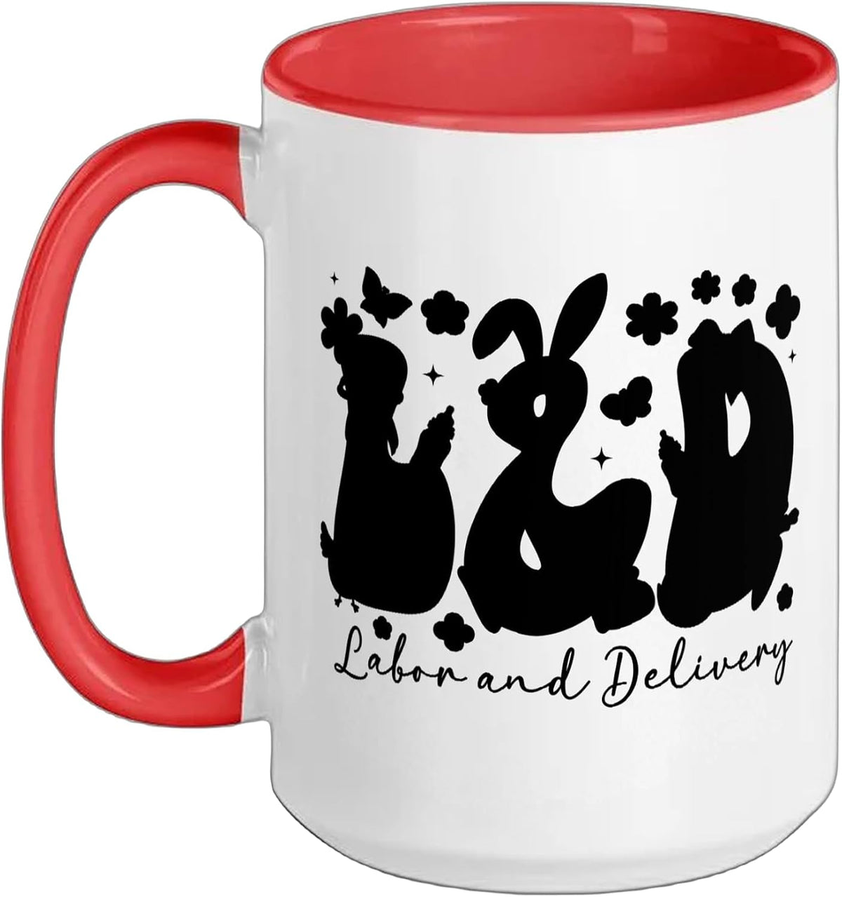 L&D Nurse Easter Bunny Labor And Delivery Nurse Easter Day Ceramic Mug