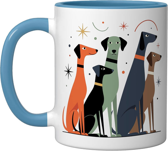Retro Mid-Century, Modern Dogs, Atomic Age, 50s & 60s Ceramic Mug