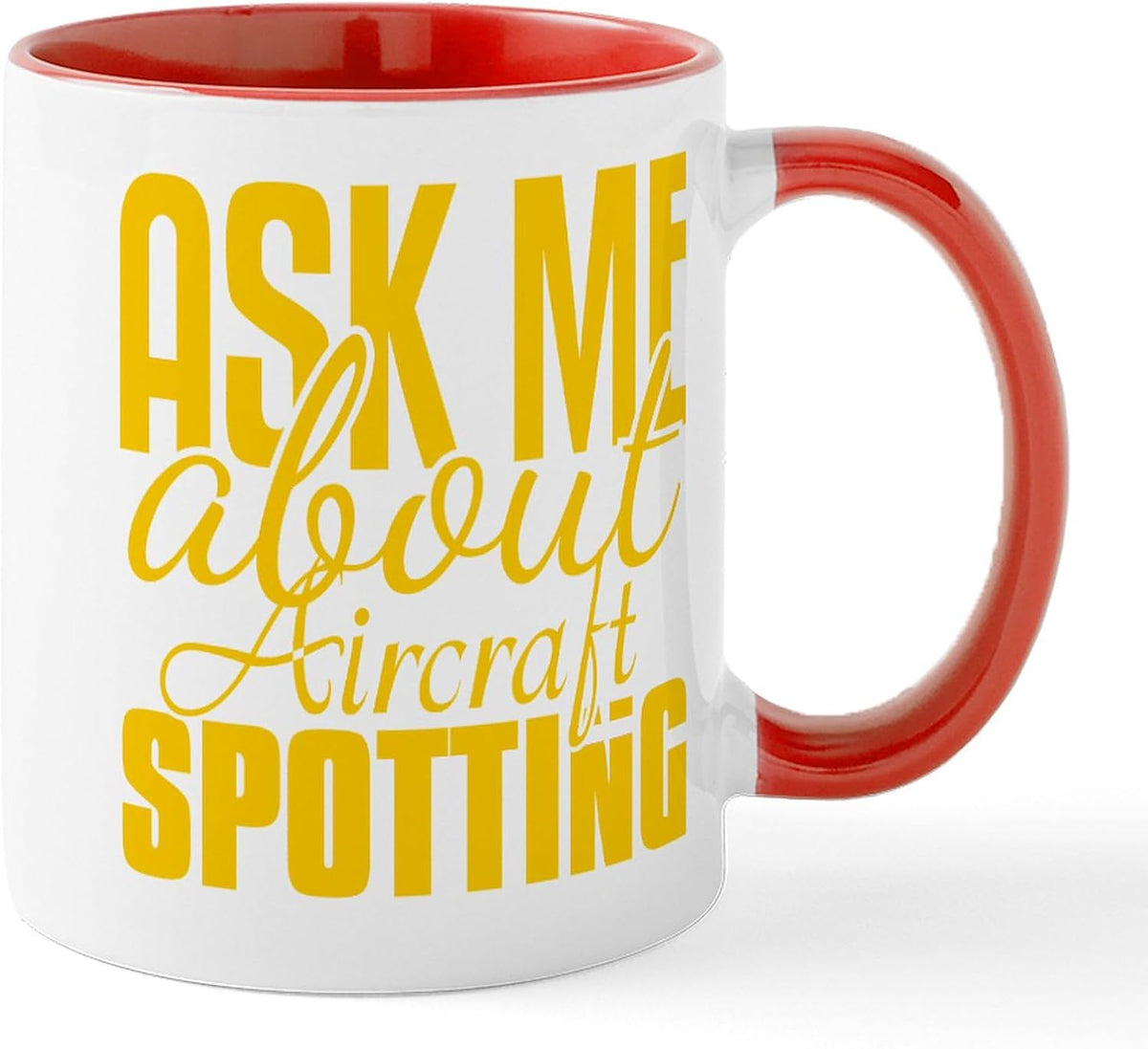 Cafepress Ask Me About Aircraft Spotting Mug (325 Ml) Ceramic Mug