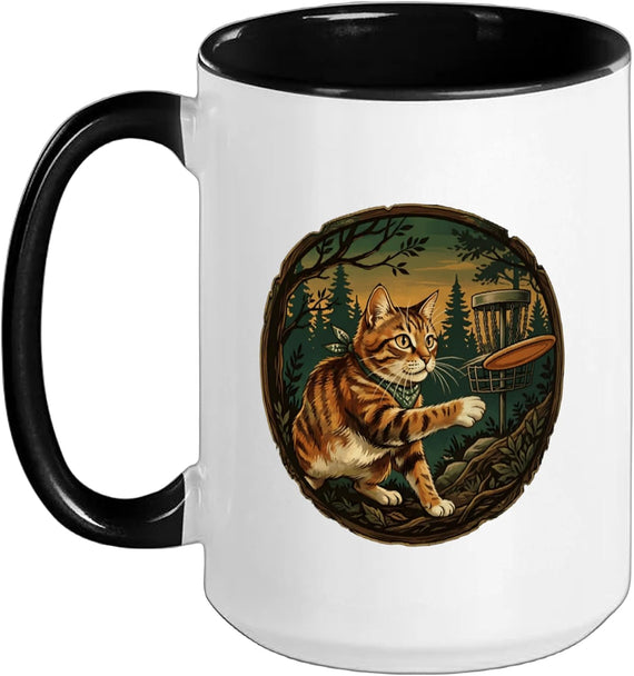 Disc Golf Basket Disc Golfer Frolfing Disc Golf Player Ceramic Mug