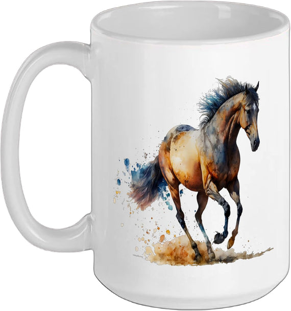 Beautiful Watercolor Horse Portrait Ceramic Mug