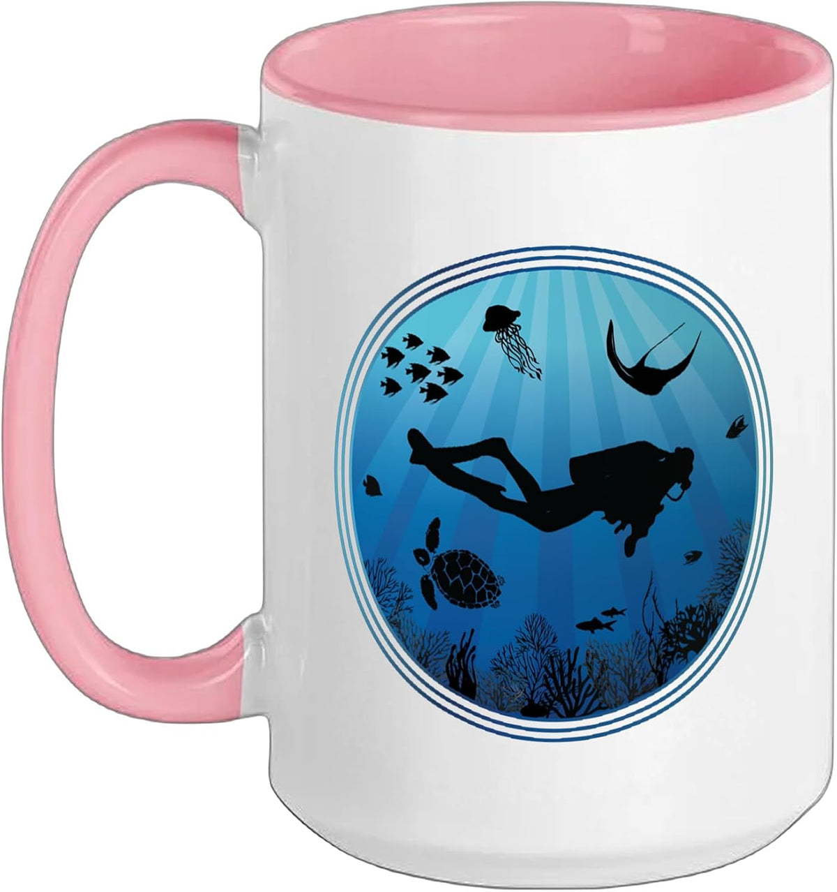 Scuba Diving Underwater Diver Ceramic Mug