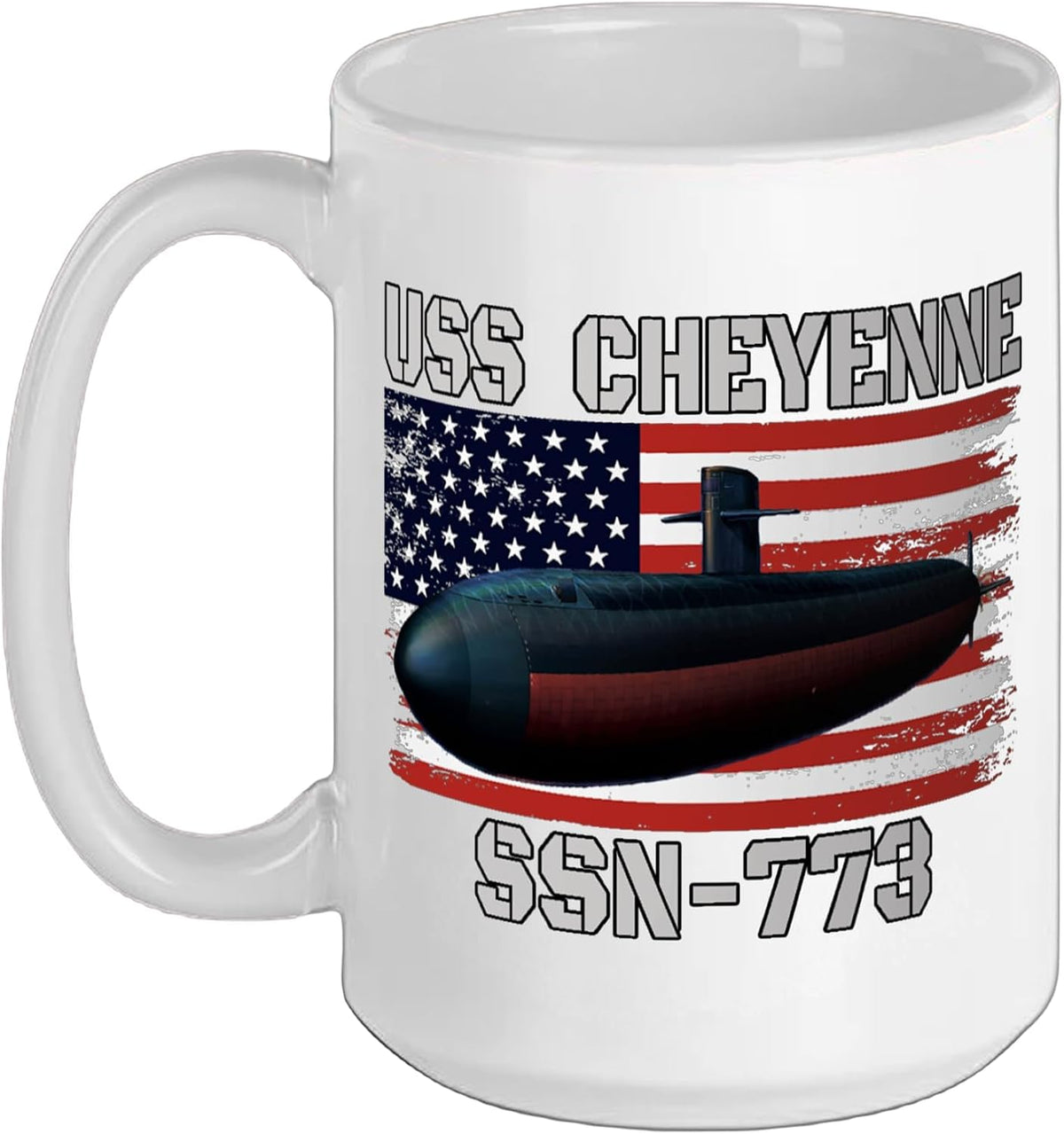Submarine Uss Cheyenne Ssn-773 Veteran Grandfather Dad Son Ceramic Mug