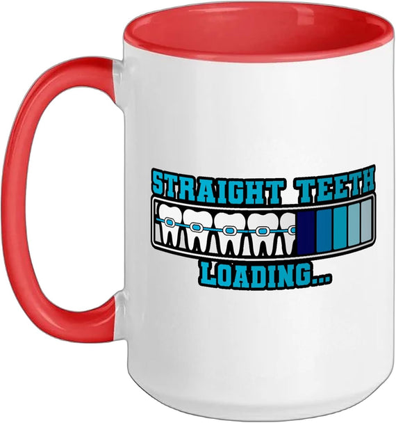 Orthodontist Dental Braces Straight Teeth Loading Ceramic Mug