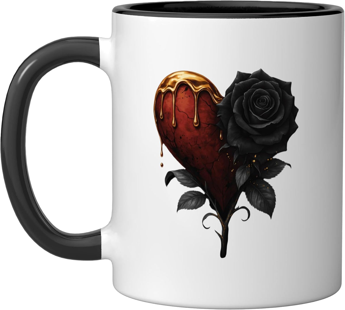 Black Rose Flower Botanist Garden Gardening Flower Rose Ceramic Mug
